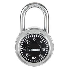 Brinks 50mm Steel Dial Combination Padlock with 1in Shackle