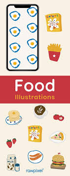 High Definition Cute Food Doodles Set Food Illustration Art Food Illustrations Doodles