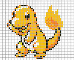 Pokemon From The Game Pokemon Yellow Placed In Grid Format To Make It Easier For Pixel Arters To Create On Minecraf Pixel Art Pokemon Pixel Art Pixel Art Grid