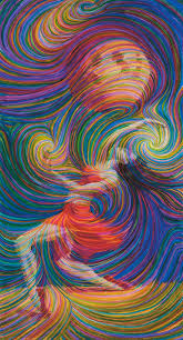 Moon Dancer Tableau Art Peinture Abstraite Art Juif