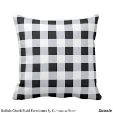 Black And White Buffalo Check Pillows Outdoor Buffalo Check Plaid Farmhouse Throw Pillow Zazzle Com Blue Outdoor Pillows Black And White Pillows Outdoor Pillows