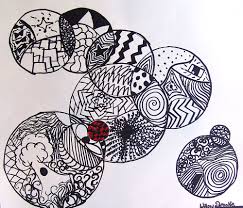 Black White Drawing Art Project Have The Kids Comeup With Different Design In Each Circle Divide The L Kids Art Projects Art Projects Animal Art Projects