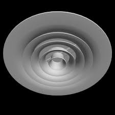 In air conditioning and ventilation modes, the dcg round diffuser can be adjusted in horizontal mode to supply fresh air in 360 degrees airflow, while leveraging the coanda effect when installed in closed ceilings. 3d Air Diffusers