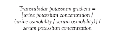 Image result for Transtubular Potassium Gradient