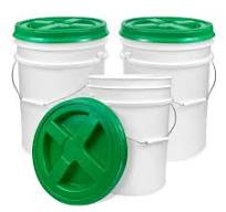 Amazon.com: ePackageSupply 5 Gallon White Bucket with Green ...