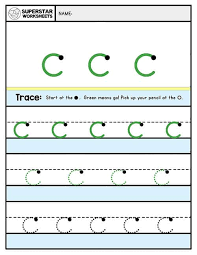 Lowercase letter c tracing worksheet. Alphabet Writing Worksheets Lowercase Superstar Worksheets
