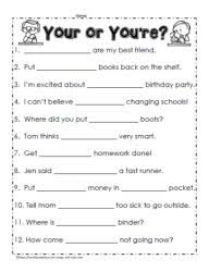Then this is the worksheet for you! Your Or You Re Worksheets