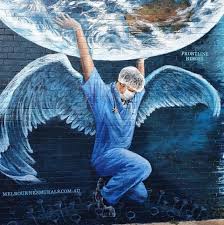 Melbourne Murals Frontline Heroes In Melbourne Victoria Australia 2020 Nurse Art Street Art Diy Art Painting