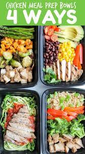 Easy Chicken Meal Prep Bowls 5 Ways Recipe Chicken Meal Prep Meal Prep Bowls Chicken Bowl Meal Prep