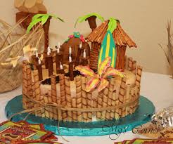 Bjs Themed Cake Options Mj S Corner That S Hot Tiki Cake Gingerbread Party Luau