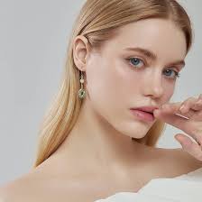 Amazon.com: Jade Green Donut Earrings 14K Gold Plated for Women S925 Jade  Bead Dangle Drop Good Luck Jewelry Gift : Handmade Products