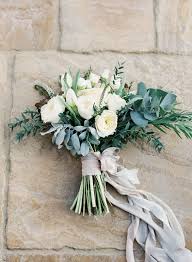 With A Champagne Ribbon Weddingbouquet Bridalbouquet Flowers White Green Green Wedding Bouquet Wedding Flowers Spring Wedding Colors