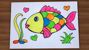 Draw pupils inside the eyes. How To Draw A Fish Colorfull Art99 Youtube