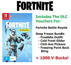 Fortnite Battle Royale Deep Freeze 1000 V Bucks Game Bundle Nintendo Switch Nsw Epicgames Nintendo Switch Fortnite Video Game Console