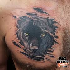 Black Panther Torn Ripped Skin Tattoo On Chest Jpg 460 460 Panther Tattoo Black Panther Tattoo Ripped Skin Tattoo