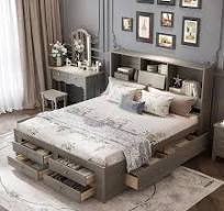 Amazon.com: VilroCaz Cama de plataforma de madera tamaño ...