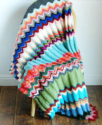 Chevron gradient afghan free knitting pattern. Simple Chevron Blanket Allfreecrochet Com