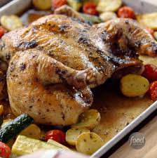 This is the most requested green bean recipe in our house. Food Network How To Make Ree S Spatchcock Chicken Sheet Pan Supper Facebook
