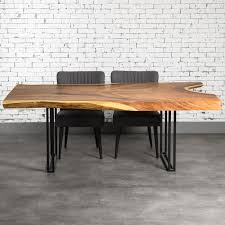 Maria Suar Wood Table With Black Legs Modern Solid Wood Furniture Basement Furniture Table