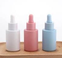 15ml 30ml matte white pink blue glass dropper serum bottle ...