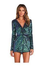 EXTRA 15% YOUR FIRST ORDER ON YONIS APP | Sequin rompers, Sequin jumpsuit,  Green playsuit