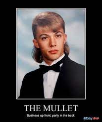 Thanks, not being, i reviewed this site before posting the question, it gives a good description of the mullet as a hair style but has no information on where the nickname business in the front, party in the back Quotes About Mullets Quotesgram