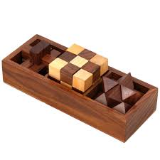 3 In One Wooden Puzzle Games Set 3d Puzzles For Teens And Adults Includes Wood Interlocking Blocks Diagon Wooden Puzzles Wooden Puzzles Games Puzzle Game