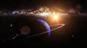 This might sound like an oxymoron because neptune is the farthest and coldest of the major planets. Planet Neptune With Its Rings Lit By The Sun And The Milky Way Galaxy Stock Illustration Adobe Stock