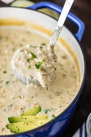Creamy White Chicken Chili Made With Cream Cheese Is The Ultimate Comfort Food Made In Minutes A Recipes White Chili Chicken Recipe Creamy White Chicken Chili