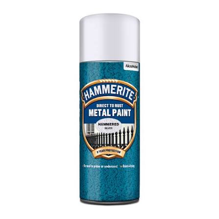 Hammerite Direct to Rust Metal Paint Hammered Finish Aerosol 400ml