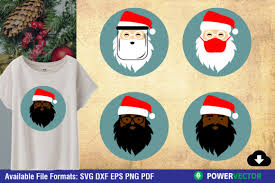 Download Santa Claus Face Christmas Clipart Graphic By Powervector Creative Fabrica SVG Cut Files
