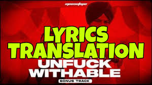 Check spelling or type a new query. Unfuckwithable Lyrics In English With Translation Sidhu Moose Wala X Afsana Khan Lyrics Translaton