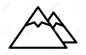 40 mountains line art icons; Two Mountain Peaks With Snow Line Art Vector Icon For Outdoor Royalty Free Cliparts Vectors And Stock Illustration Image 73512318