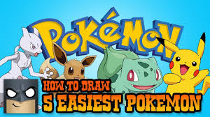 Full drawing process (step by step). 5 Easiest Pokemon Characters To Draw Super Simple Lessons For Beginners Youtube