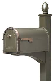 This standard mailbox mounts to a post by your home's curb. Architectural Mailboxes
