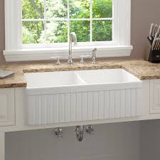 fireclay double country kitchen sink