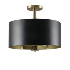 Black And Gold Flush Mount Ceiling Light Dsi Hamilton Collection 3 Light Black And Gold Semi Flush Mount 17860 The Home Depot In 2020 Light Black Gold Bedroom Black Gold Jewelry