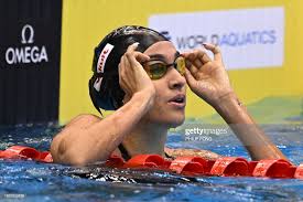 Antigua and Barbuda's Bianca Mitchell reacts after competing in a... News  Photo