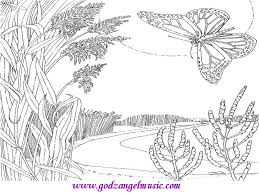 Download and print any of the 48 stunning grayscale coloring pages of flowers, plants and landscapes from the beautiful nature grayscale coloring book. Landscape Background Detailed Nature Landscape Coloring Pages