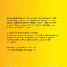 Sony Ericsson T650i ...