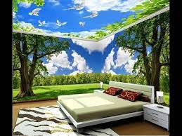 Wallpaper berperan penting dalam menciptakan suasana dan membangun mood dalam kamar tidur. Desain Wallpaper Kamar Tidur Motif Awan Pegunungan Cantik Dan Sejuk Wallpaper Dinding Dinding Wallpaper Kamar Tidur