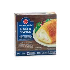 A cordon bleu recipe like you've never seen before. Western Family Ham And Swiss Uncooked Breaded Chicken Breast Cutlettes