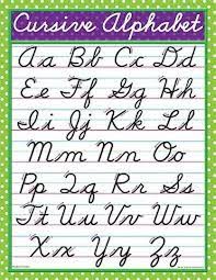 Cursive Writing Chart Mrs Vance