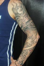 Japanese dragon half sleeve tattoos. Dragon Sleeve Tattoos Sleeve Tattoos Black And Grey Sleeve