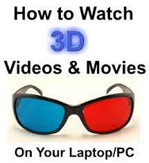 Self help, computers, how to's. How To Watch 3d Movies Videos On Pc Laptop With Polarized 3d Glasses