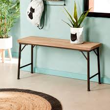 Dublin Banc Noir Brun Naturel H 51 X Long 100 X P 32 Cm Dublin Banc Noir Brun Naturel H 51 X Long 100 X P 32 Cm Dublin Thuisdecoratie Meubel Ideeen