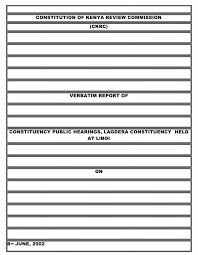 constitution of kenya review commission (ckrc ...