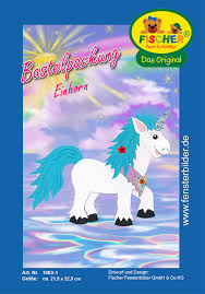 Auch kinder können mit der. Fensterbild Bastelvorlage Einhorn Fischer Fensterbilder