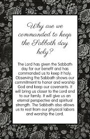 Check spelling or type a new query. Why Are We Commanded To Keep The Sabbath Day Holy