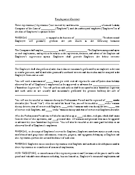 sample employment contract template free approveme com